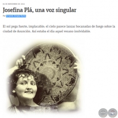 JOSEFINA PL, UNA VOZ SINGULAR - Por ARMANDO ALMADA-ROCHE - Domingo, 06 de Noviembre de 2011